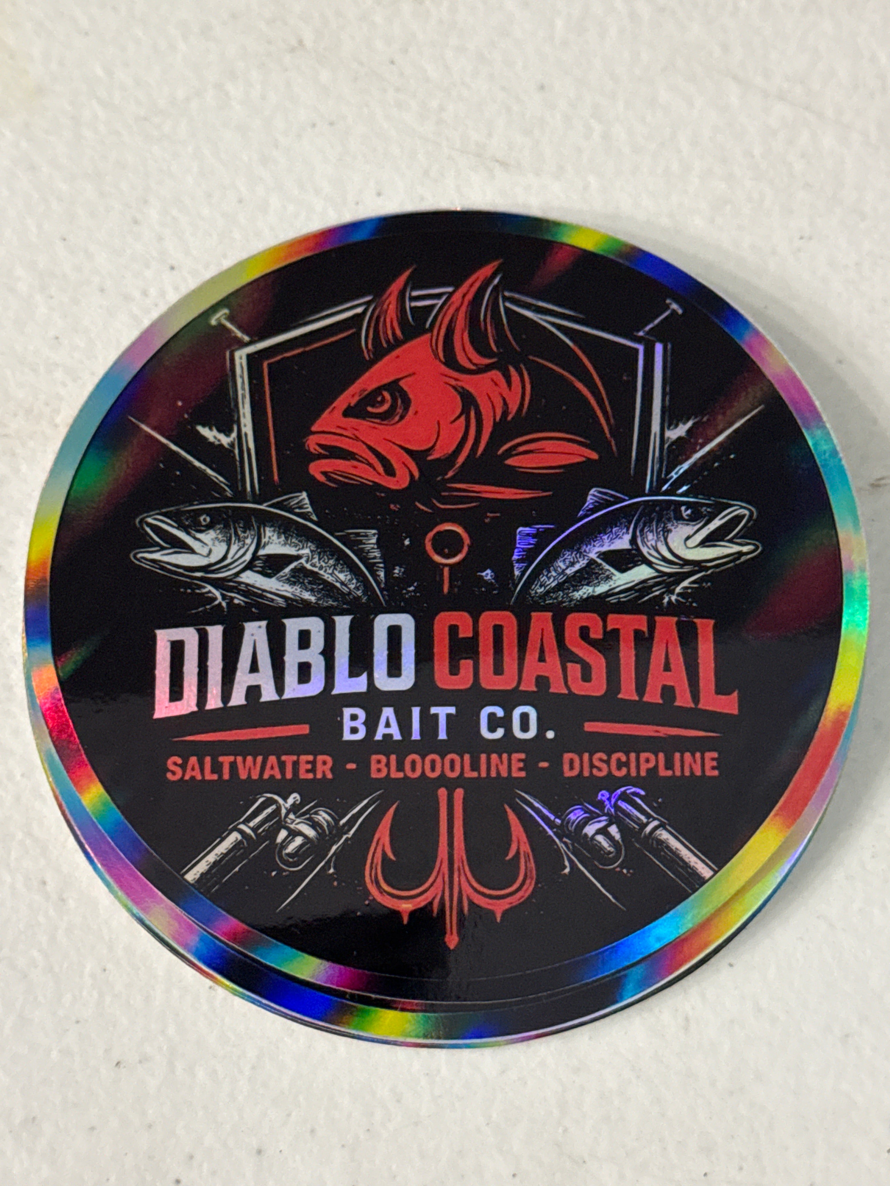 DIABLO COASTAL BAIT CO HOLO STICKER
