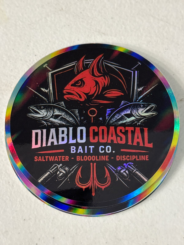 DIABLO COASTAL BAIT CO HOLO STICKER